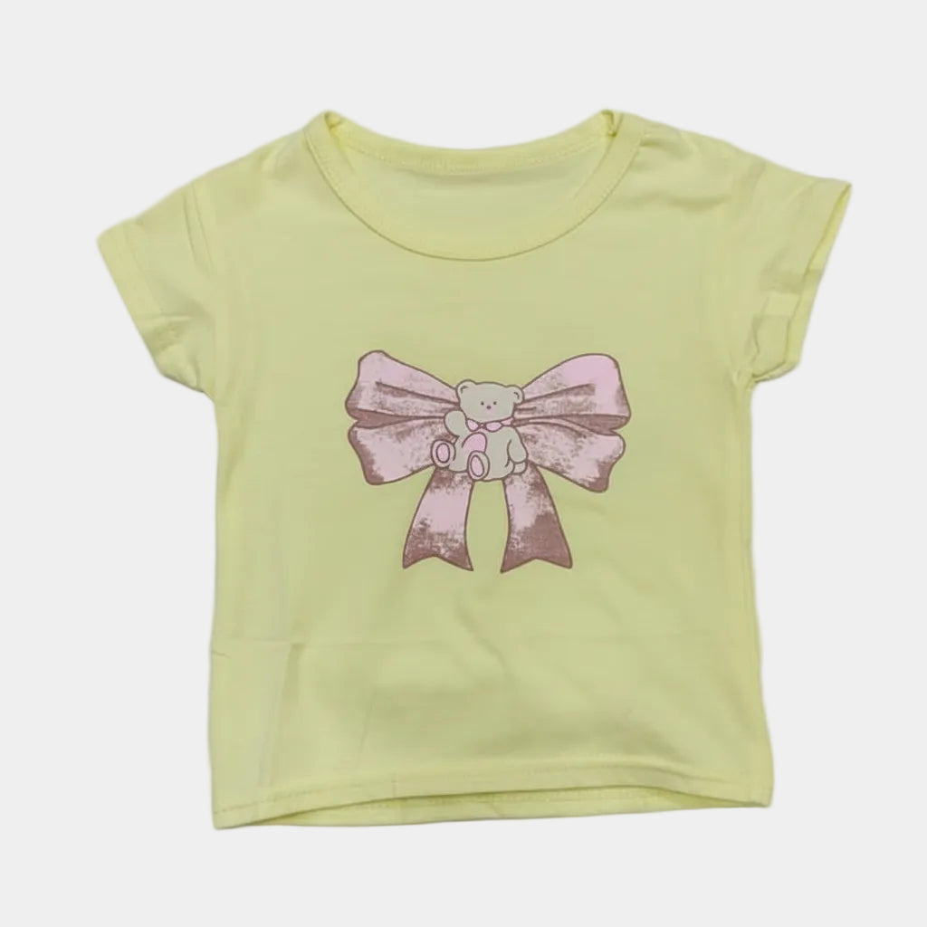Girl Bow Sticker Shirt