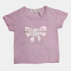 Girl Bow Sticker Shirt