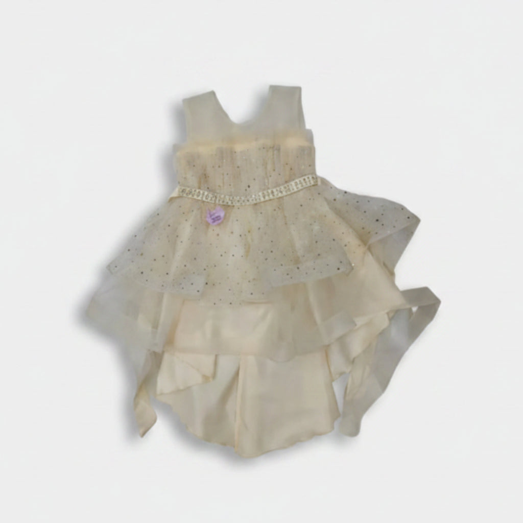 White lace garment on a tiled floor