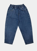 Blue jeans on a white background