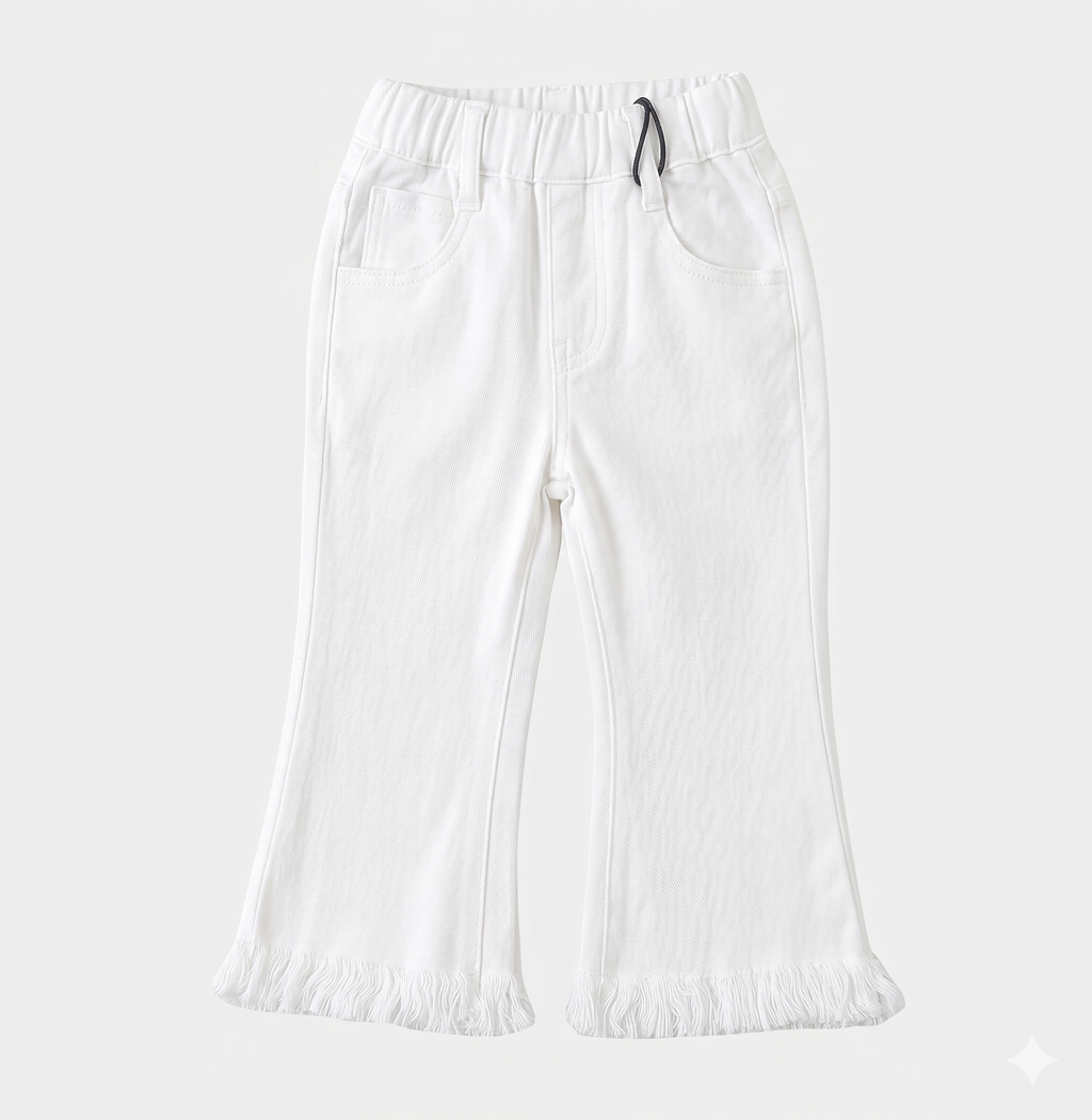 Girls frayed hem jeans